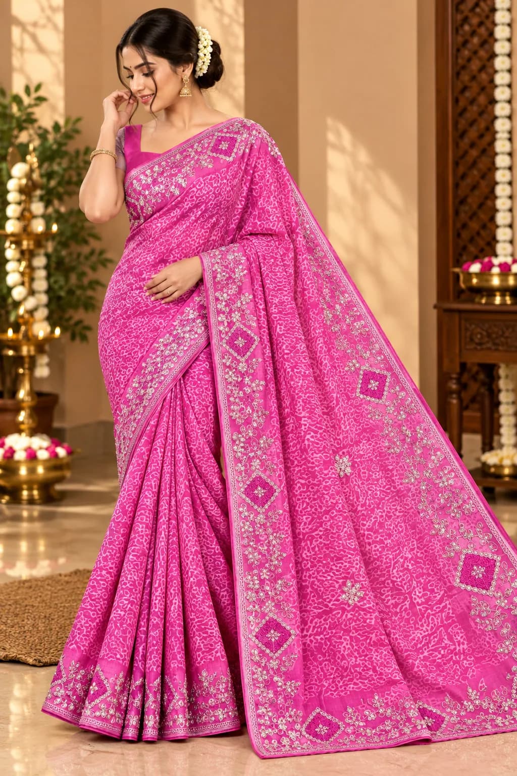 Magenta Pink Fancy Designer Saree in Magenta Pink saree